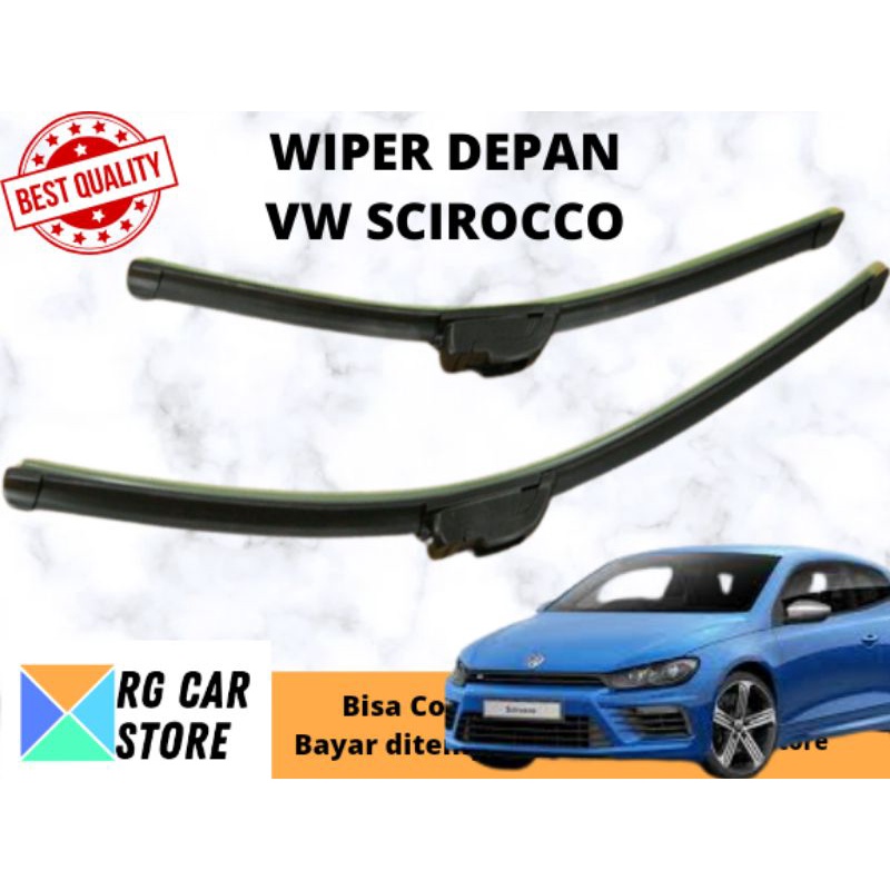 WIPER VW SCIROCCO FRAMELESS ISI 2PCS DIJAMIN PNP TINGGAL PASANG BERKUALITAS