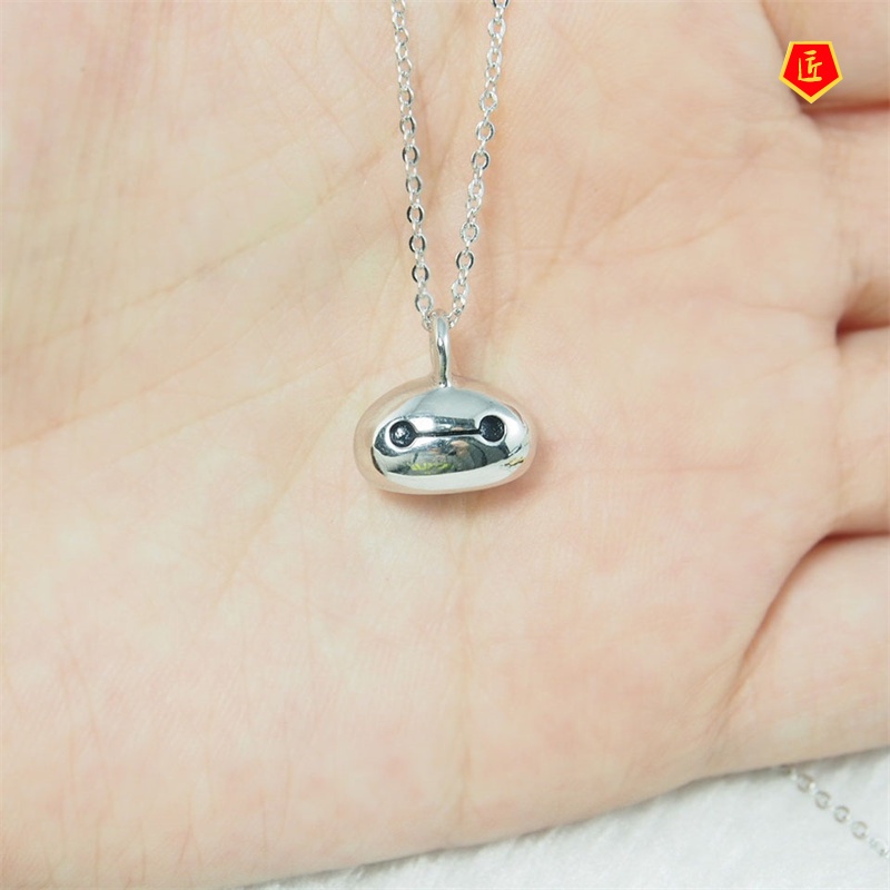 [Ready Stock]Cartoon Baymax Necklace Pendant Cute Fashion Couple Gift