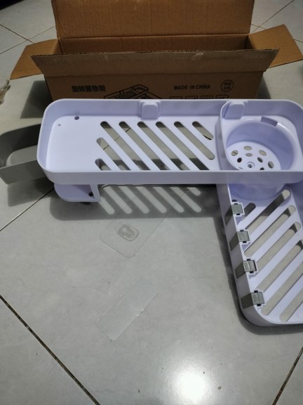 Rak Sabun Kamar Mandi Dinding Rak Sudut Serbaguna Rak Bumbu Dapur Penyimpanan Gantung Tempel