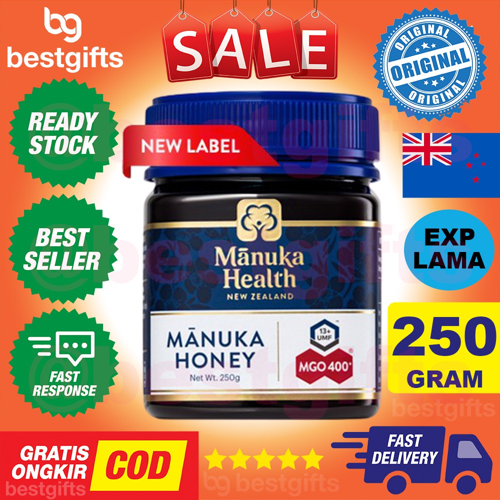 MANUKA HEALTH MADU MANUKA HONEY BLEND MGO400 MGO 400 ANTI BIOTIK BAKTERI DAYA TAHAN TUBUH 250 GRAM