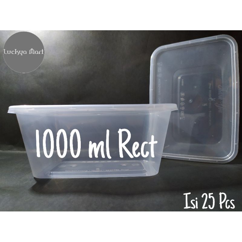 Thinwall 1000ml Victory / Thinwall persegi panjang 1000ml + Tutup / Kotak Makan Plastik 1000 ml