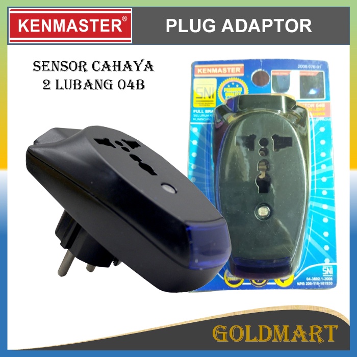 Steker Listrik + Sensor Cahaya - Kenmaster Plug Adaptor Sensor Ligth 04B