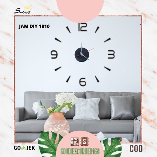 SHENAR JAM DIY KECIL/ JAM DINDING MINI ADJUSTABLE/ JAM DINDING DEKORASI RUMAH/ JAM TEMPEL DINDING TE