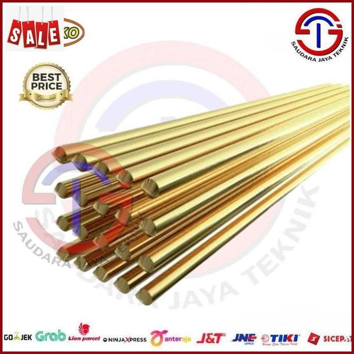 Kawat Las Kuningan EIKO 2 mm / 5 mm x 1 meter BATANGAN / ECER MURAH