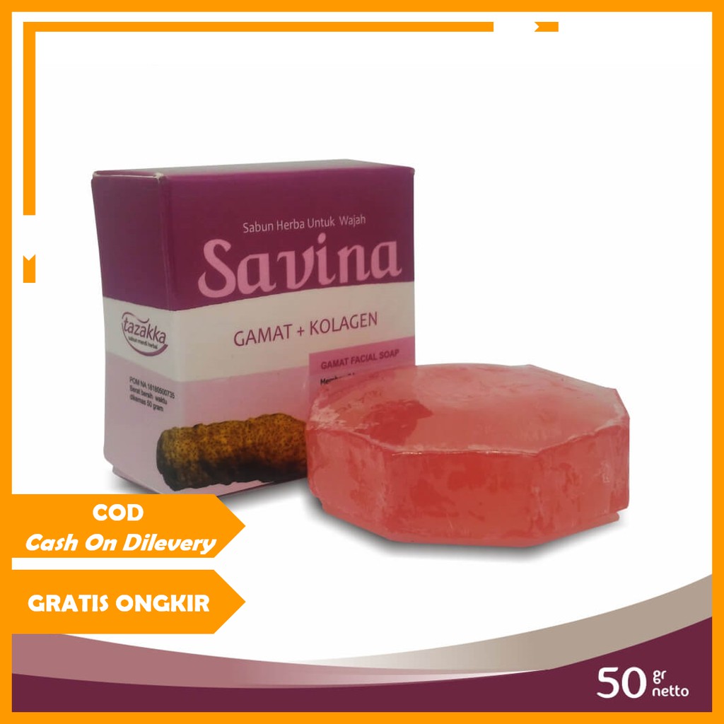 Savina Sabun Gamat Emas Anti Aging Sabun Muka Kecantikan Perawatan Wajah 50gr | Toko Herbalife