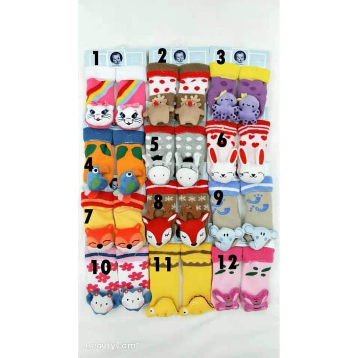 Kaos Kaki Bayi Import Rattle Gerber 0m sampai 12m