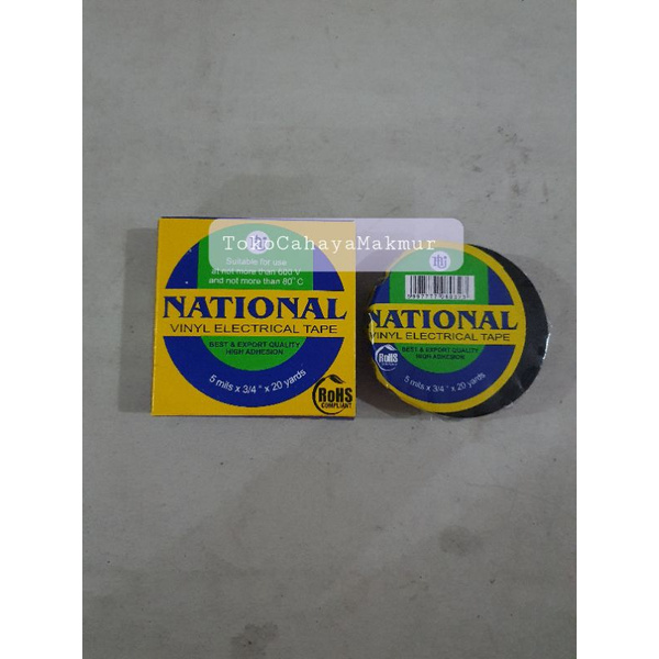 Isolasi Listrik National / Isolasi Kabel Listrik - Vinyl Electrical Tape