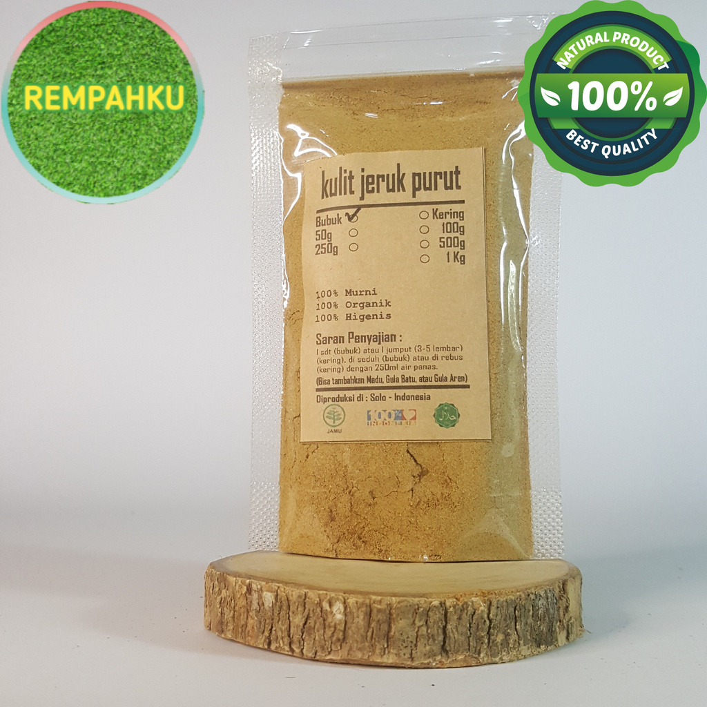 

KULIT JERUK PURUT BUBUK 250 GRAM - Citrus Hystrix - MURNI - JSR
