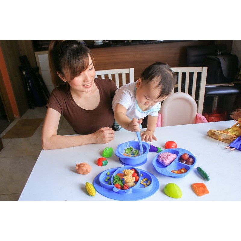 Sugarbaby Healthy Silicone Feeding Set (3Pcs) Ready Pilihan Warna