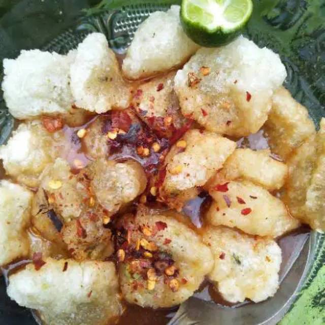 Cireng kuah Barbeqeu asam manis pedas