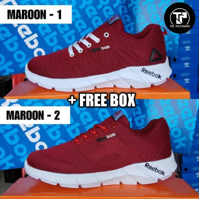 SEPATU SPORT | SEPATU COWOK | SEPATU OLAHRAGA | SEPATU REEBOK CROSSFIT MERAH MAROON ORIGINAL #53
