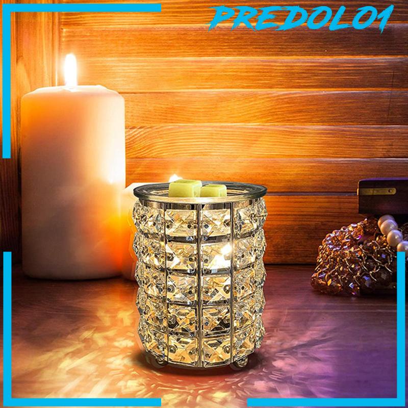 [PREDOLO1] Gold Crystal Wax Melt Warmer Night Light Fragrance Oil Diffuser Wax Burner