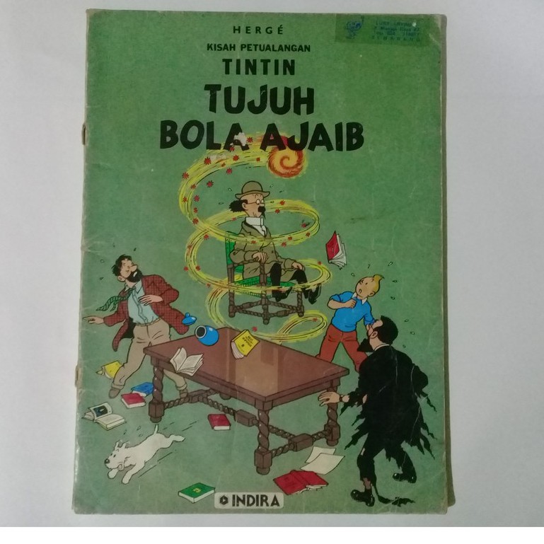 Komik Tintin tujuh bola ajaib Penerbit Indira Bekas Original. KOMIK LANGKA