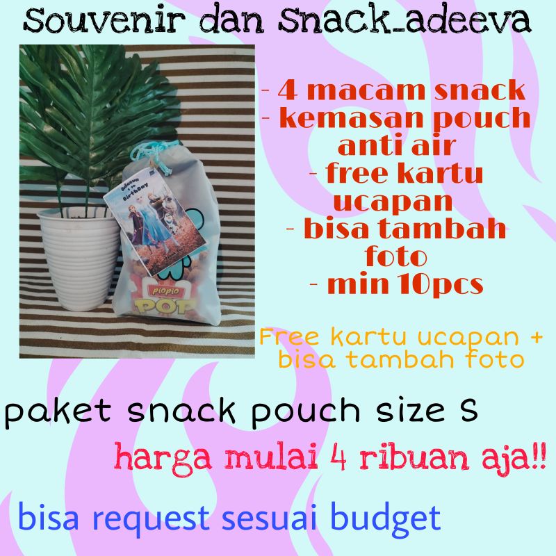 

snack ultah pouch/goodie bag/souvenir ultah
