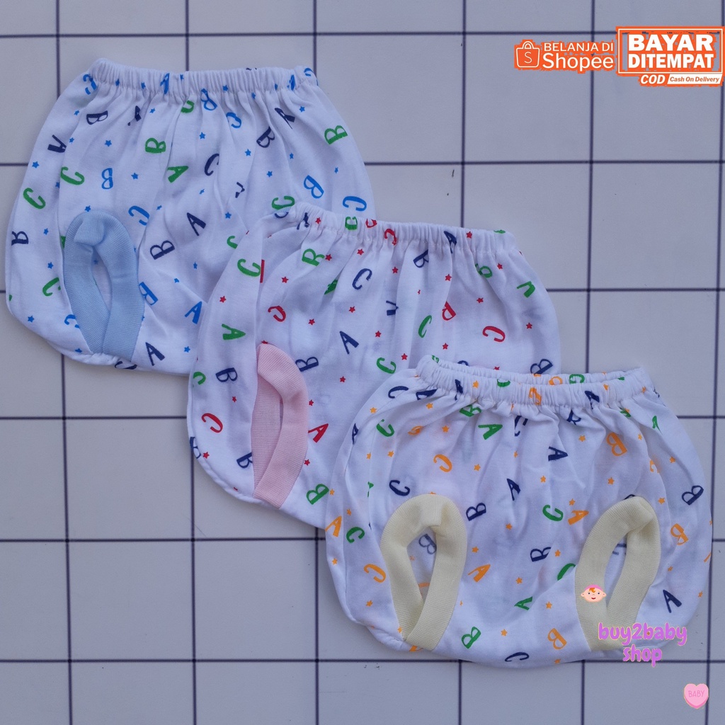 Celana pendek bayi model POP Delima 0-6 Bulan isi 3 PCS