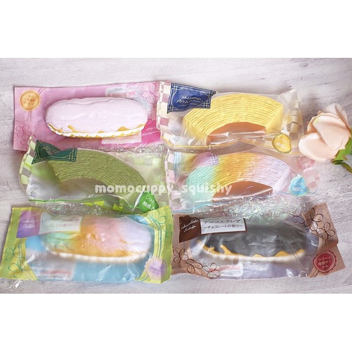 Squishy licensed eclair &amp; cake by jdream ORIGINAL JAPAN ( slow &amp; soft)