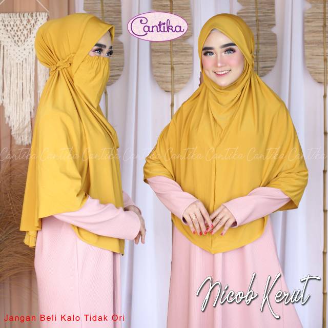 Jilbab NICOB KERUT / Jilbab Masker Original Cantika Hijab