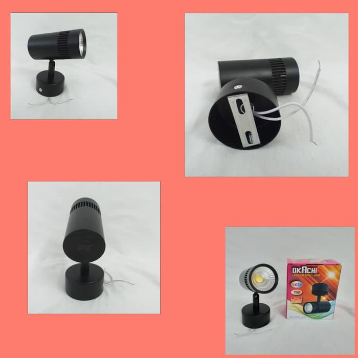 LED COB Spot Light 7 watt OKACHI OK-5007W/Rumah Lampu LED Alumunium