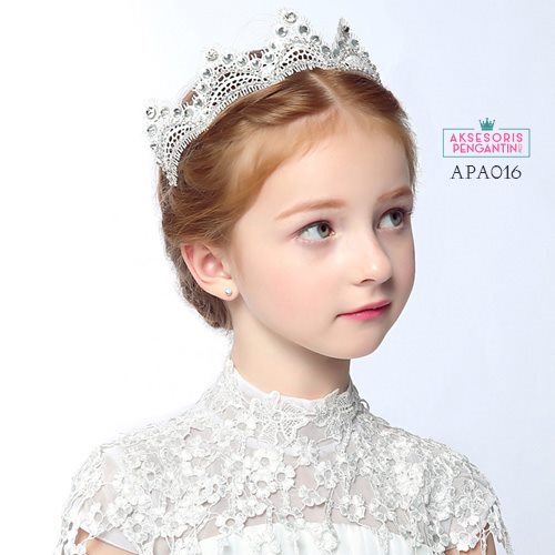 CROWN TIARA MAHKOTA RAMBUT PESTA ANAK PEREMPUAN MODERN APA016