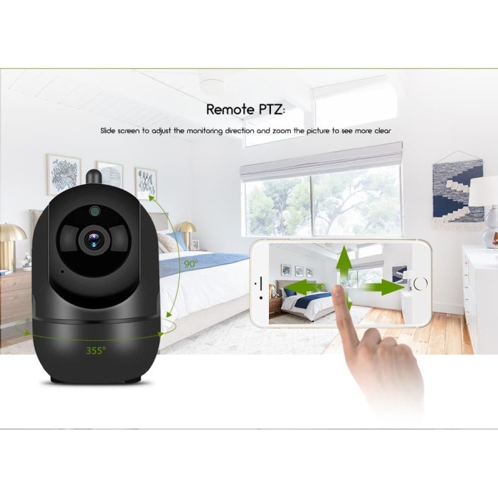 BACO Wireless IP Camera CCTV 2MP 1080P Night Vision - C281 - Black