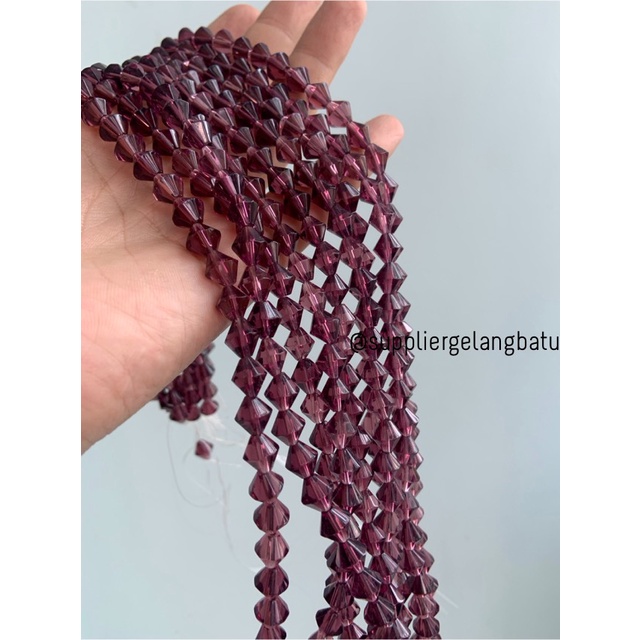 kristal BICONE AUSTRIA COKELAT 8mm diamond belimbing craft AKSESORIS