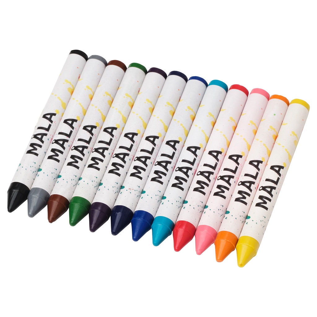

Krayon Pastel Warna-Warni 12 Pcs Crayon Lilin Kecil Anak Alat Gambar Mewarnai Anak TK