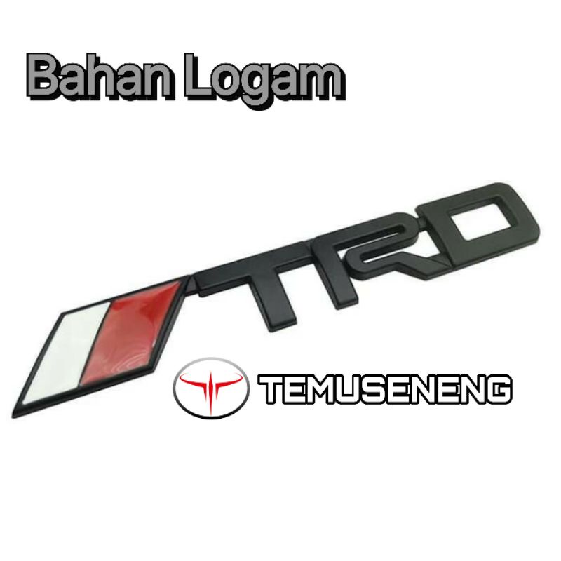 Black Hitam Logo Emblem Mobil Trd Bendera Model Jdm Crom Crhome Tempel