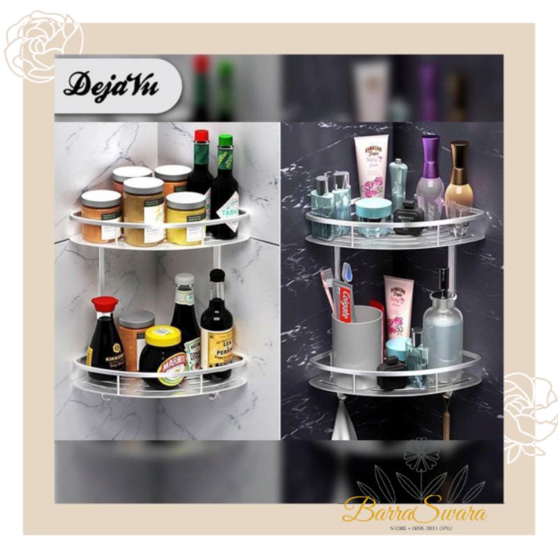 Rak Dinding Gantung Kamar Mandi Wadah Sabun Alat Mandi Dekorasi Minimalis