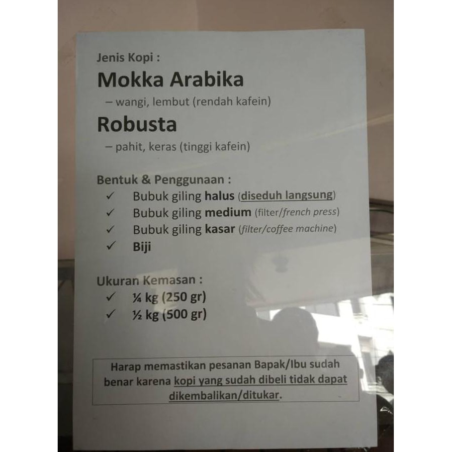 

KOPI AROMA BANDUNG MIX ROBUSTA & ARABIKA SPESIAL ORDER TERMURAH - HALUS KODE 1205