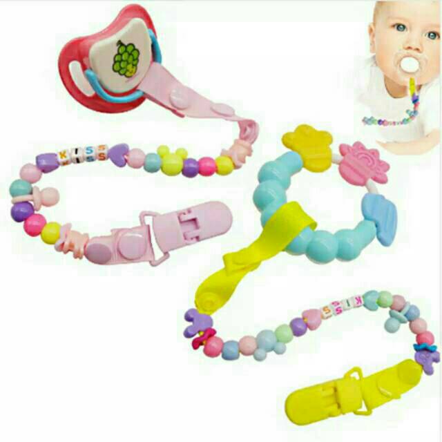 Pacifier Holder Chain Gantungan Empeng Tali Dot Penjepit Dot Bayi Klip Dot Buah Rantai Dot