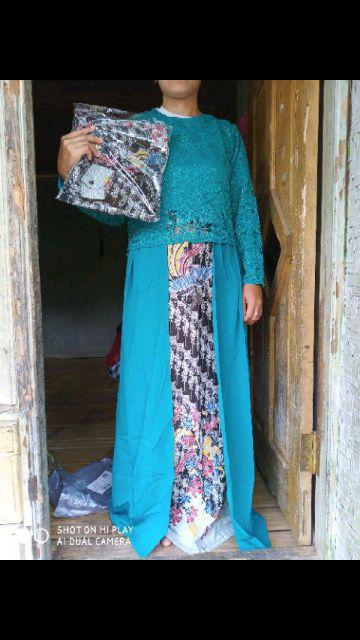 Batik Couple Reino Brukat Kebaya Modern Brokat Alita Gb