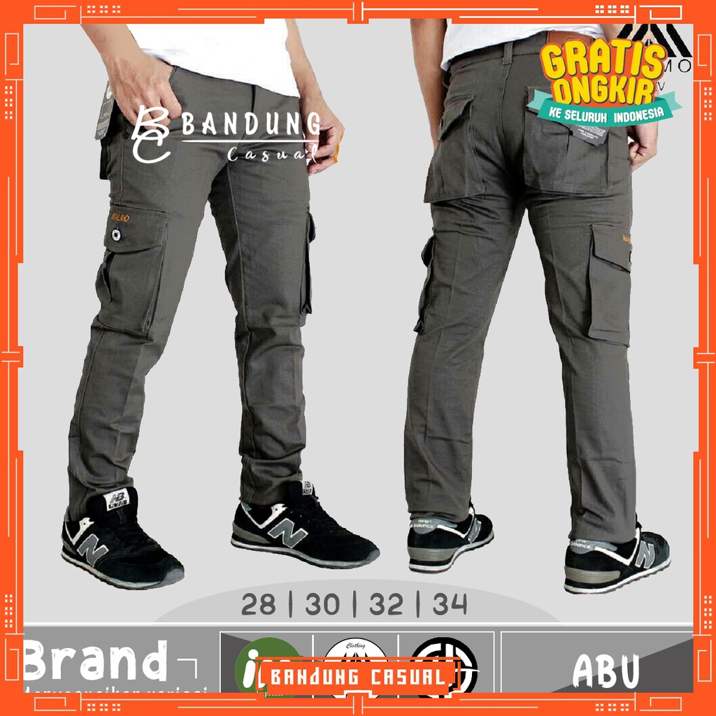 Celana Panjang Cargo Pensil Pria Impresif