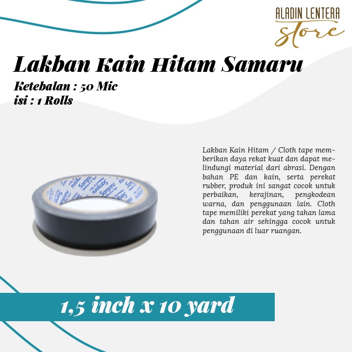 

LAKBAN KAIN SAMARU 1.5 inch x 10yard 50mic