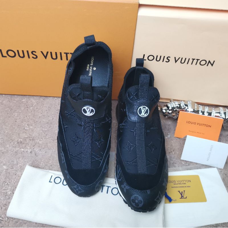 sepatu lv sneaker slip on mirror quality