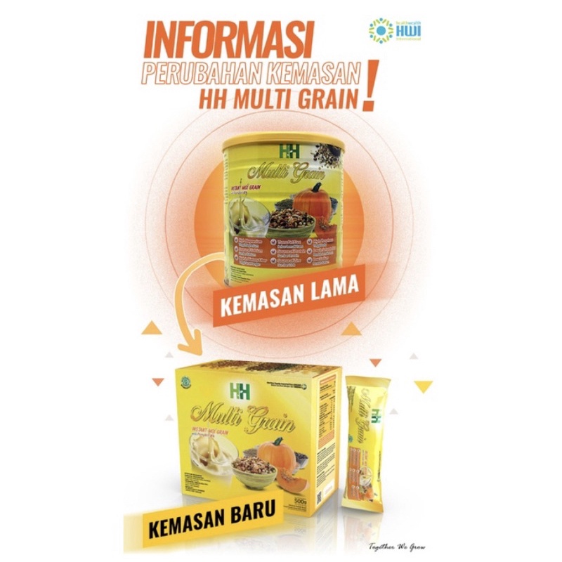 

Paket 6 box HH Multigrain Original kemasan baru (free esensial oil focus + gift)