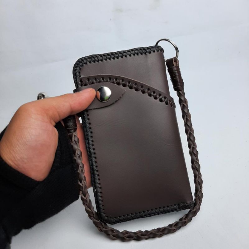 Dompet kulit asli dompet kulit sulam dompet kulit tali dompet pria dompet kulit murah[COD]