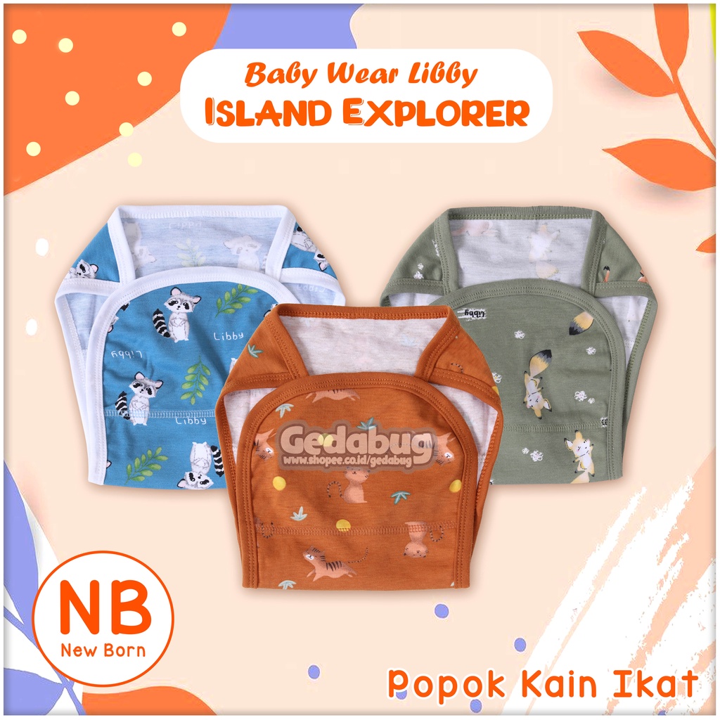 3pcs -  Popok Bayi Kain Ikat  Libby | Perlengkapan Bayi NewBorn Motif Terbaru GEDABUG