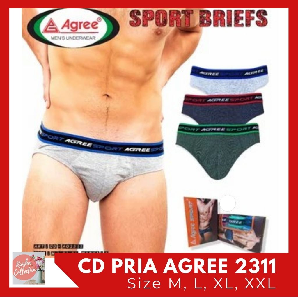 RC (UNTUK 1PCS) CD/Celana Dalam Pria  Dewasa Agree Sport Brief By Golden Nick