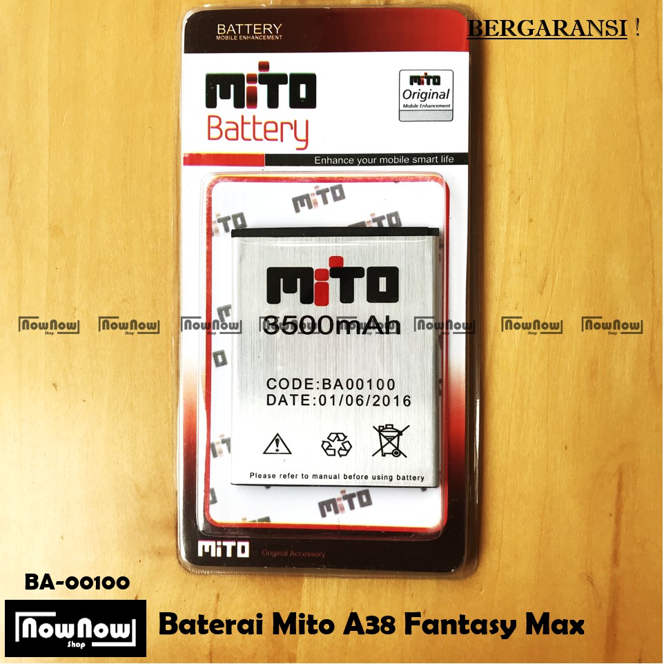 Baterai Mito A38 Fantasy Max BA-00100 Original Batre Battery HP BA00100 Fantasi