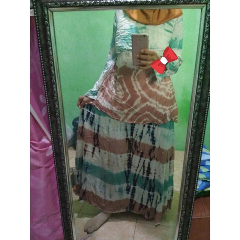 Gamis Preloved/Preloved gamis/gamis bekas/gamis second/gamis abstrak/gamis tiedye