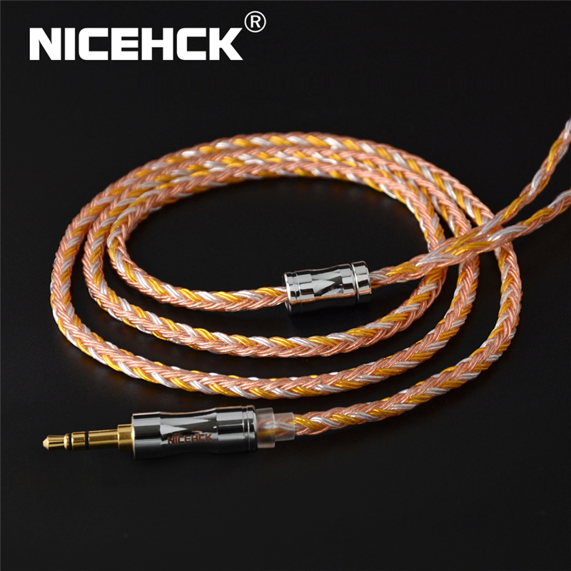 Nicehck C16-2 16 Core Kabel Tembaga Silver Campur 3.5 / 2.5 / 4.4mm Plug Mmcx / 2pin / Qdc / Nx7 Pin Untuk C12 / V90 Pro Dbx3Z