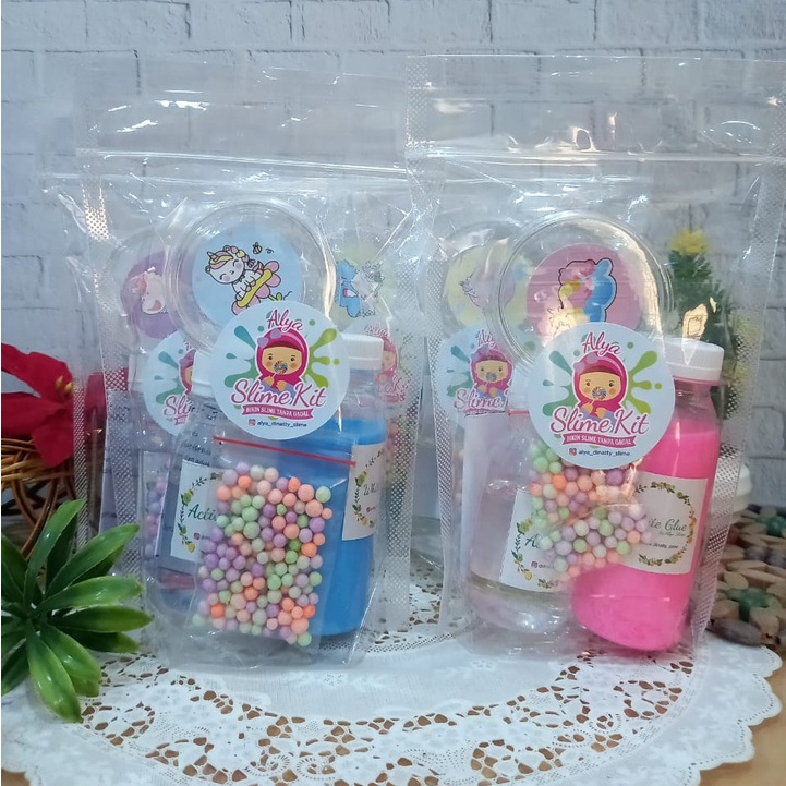 SLIME KIT MINI UNICORN / BAHAN SLIME / SLIME KIT TOFU/DIY SLIME / ACTIVATOR/SLIME MURAH/KIT UNI - MINI