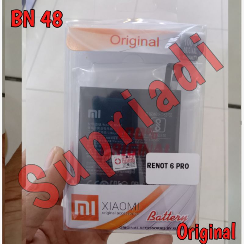 Baterai Batrai Batre Xiaomi Redmi Note 6Pro BN48 BN 48 Redmi Note 6Pro Original 100