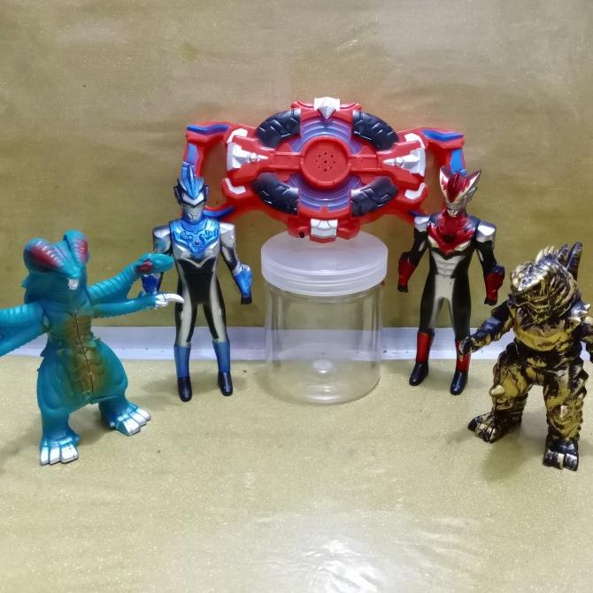 populer] ultraman r/b gyro rube plus figure ultraman geed recast rosso blue