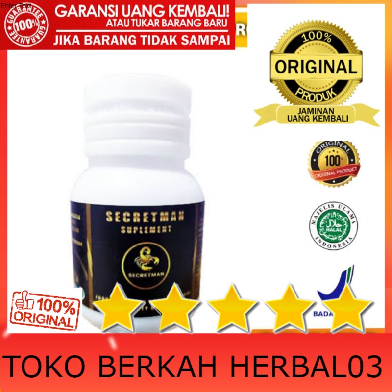 100% ASLI Secretman Capsule Original Capsul Asli 50 Kapsul