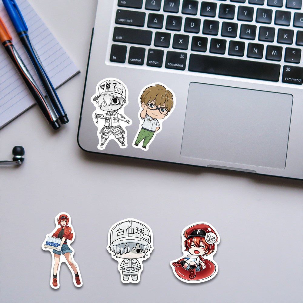 50PCS Cells At Work Code Black Anime Stickers For Children Cartoon Hataraku Saibou Sticker DIY Bicycle Skateboard PS4 Notebook