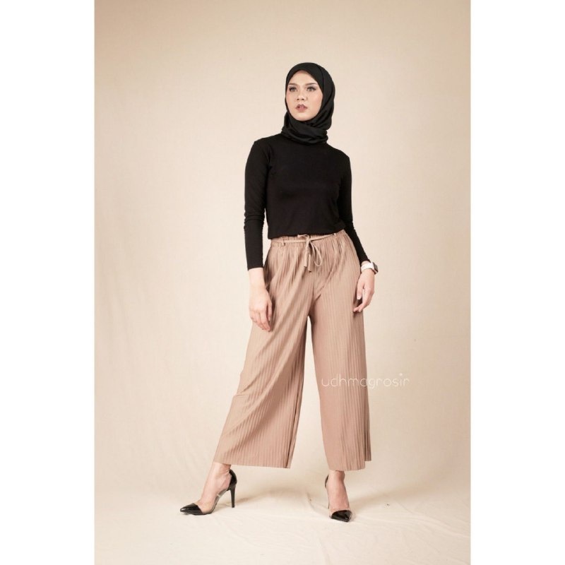 UDHMA Kulot Plisket Tali Lonceng Bahan Hyget/Kulot Plisket Lurus