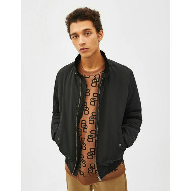 Jaket Bomber / Jaket Bomber Cowok / Jaket Bomber Pria / Bershka Windbreaker Bomber Jacket Original