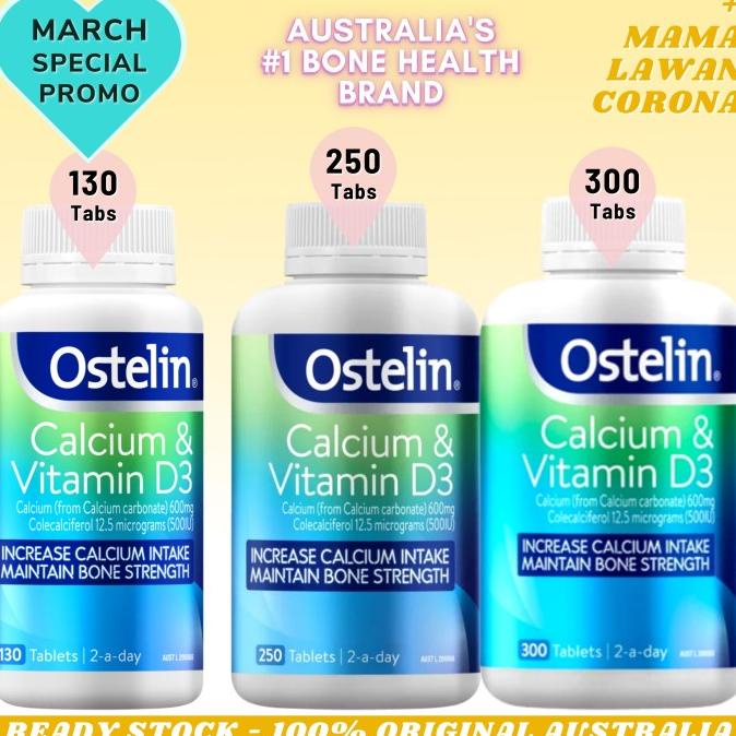 Ostelin Calcium &amp; Vitamin D3 - 300 Tablets Ostelin Calcium D3 300 New Best