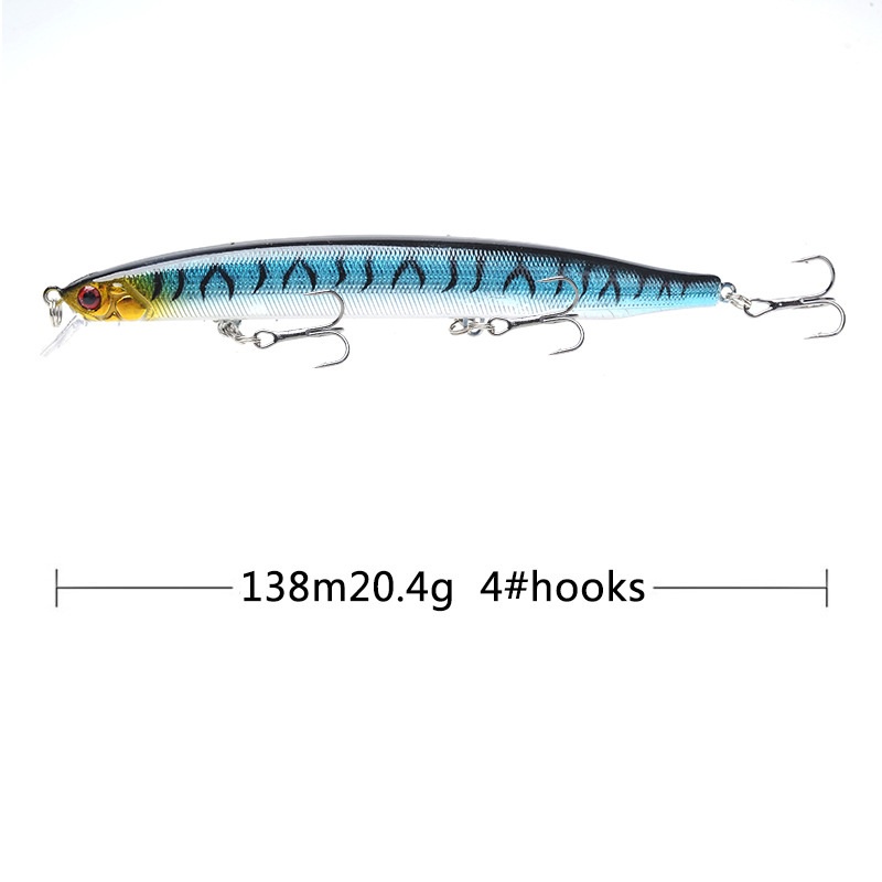 1pc Umpan Pancing Ikan Kecil 13.8cm 20.4g Dengan Kail